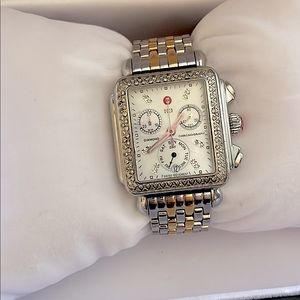 Michele Deco Watch with 2-Tone Band